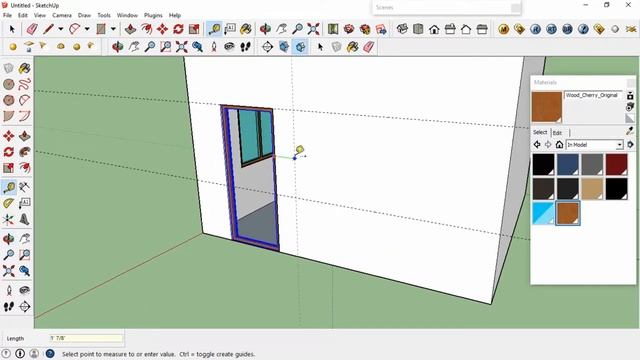 Sketchup Tutorial Beginners - Door and window cutting in Google sketchup II #jsdesign смотреть онлайн