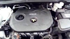 Hyundai ix-35 2015г.в. Работа двигателя G4NA "на холодную".