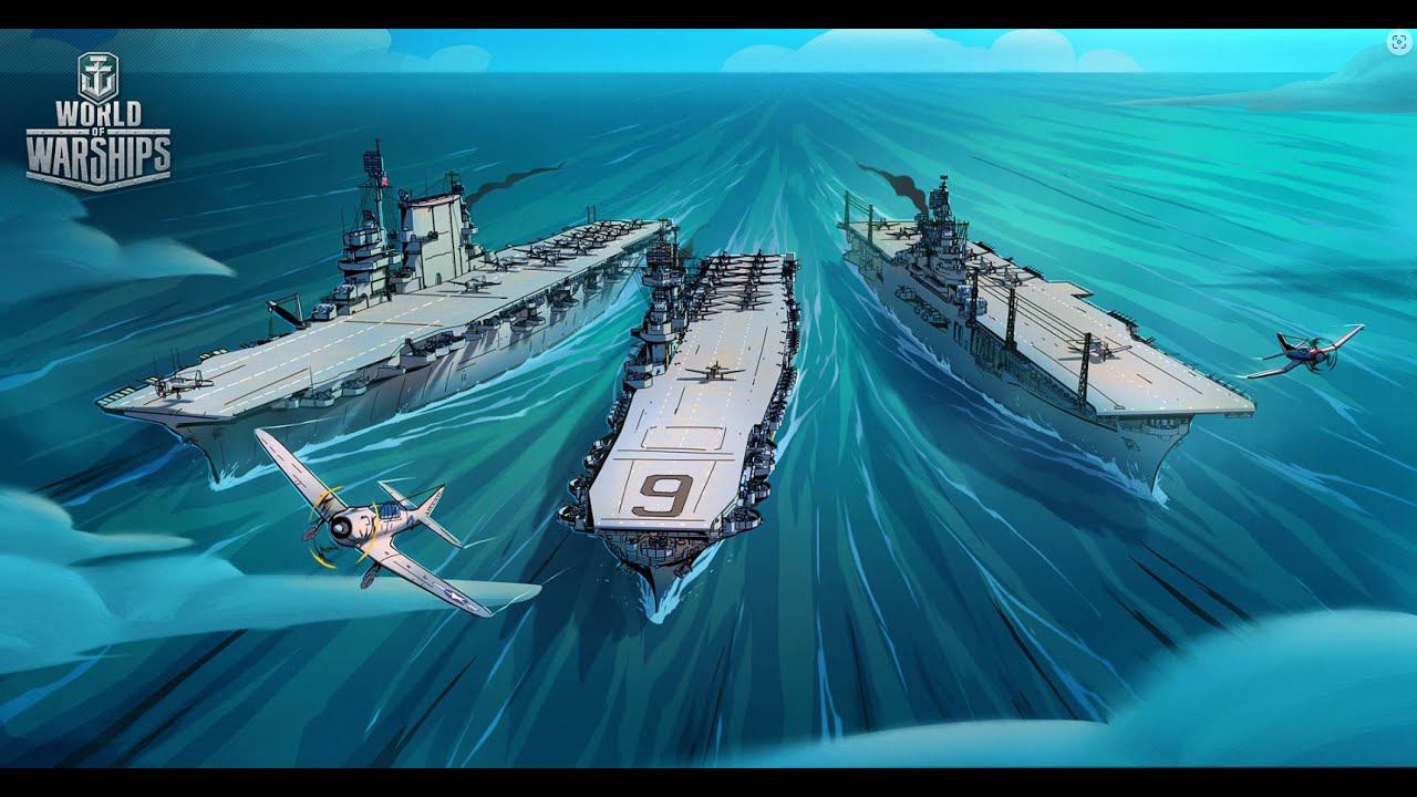 Авианосец UNITEDSTATES 295К Урона! Хорошая птичка Мир кораблей World Of Warships