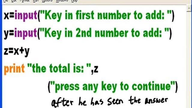 Python Input Addition and Display смотреть онлайн