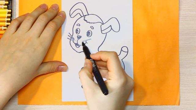 Как нарисовать Собачку! Раскраска Щенок! Рисунок Собака | How to Draw dog | puppy смотреть онлайн