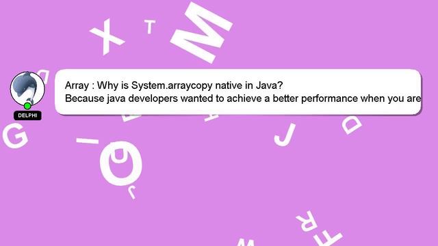 Array : Why is System.arraycopy native in Java? смотреть онлайн