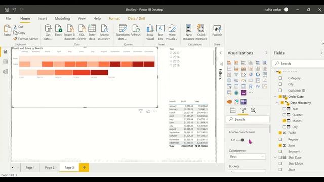 Power BI Custom Visuals Table HeatMap смотреть онлайн