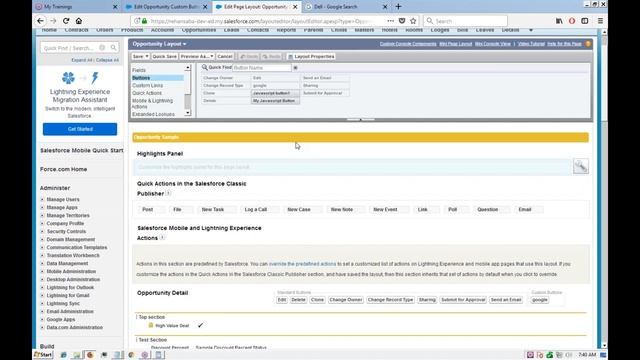 salesforce admin: objects, page layout, buttons, url buttons, javascript buttons, list view смотреть онлайн