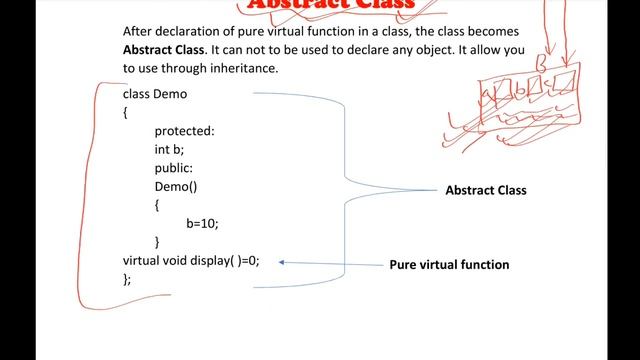 C++ part-34, Pure Virtual function, Abstract Class in C++ (OOPs) full explanation with example. смотреть онлайн