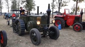 Запуск и поездка на старом тракторе 1932 года, работающем на сырой нефти