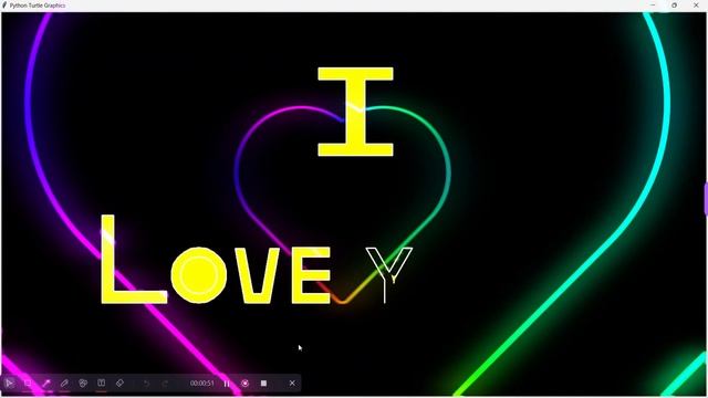 Drawing a beautiful proposal your love using python смотреть онлайн