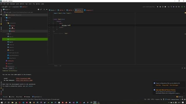 React + Typescript + CodeSplitting смотреть онлайн