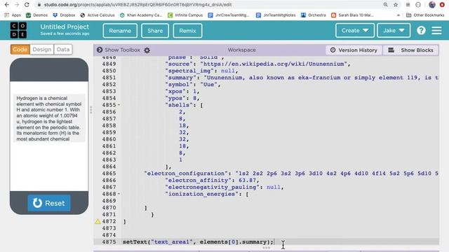 JSON Data - Periodic Table смотреть онлайн