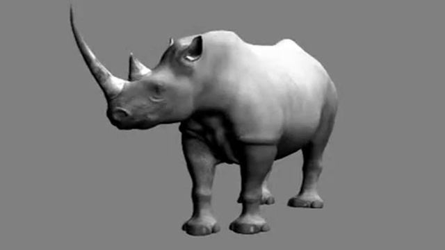 Black Rhino Morph -Walk and stop test animation смотреть онлайн
