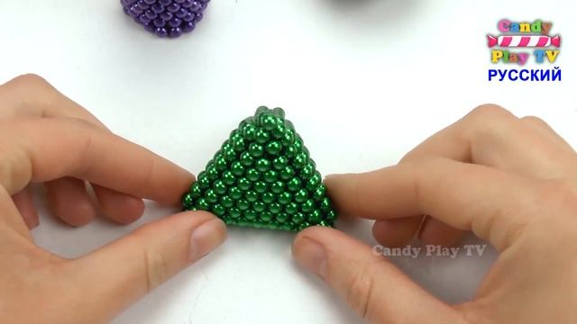 Играем с Магнитными Шариками и Делаем Фигурки | Создаем Формы с магнитами | Цвета на русском смотреть онлайн