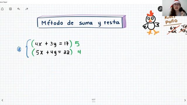 SISTEMA DE ECUACIONES 2X2 método de suma y resta смотреть онлайн