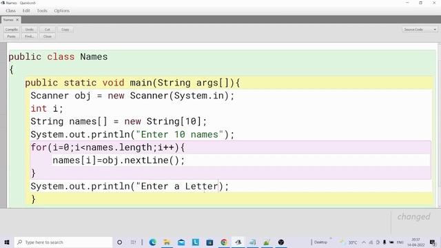 Write a program to accept 10 names in a single dimensional array Display all those names смотреть онлайн
