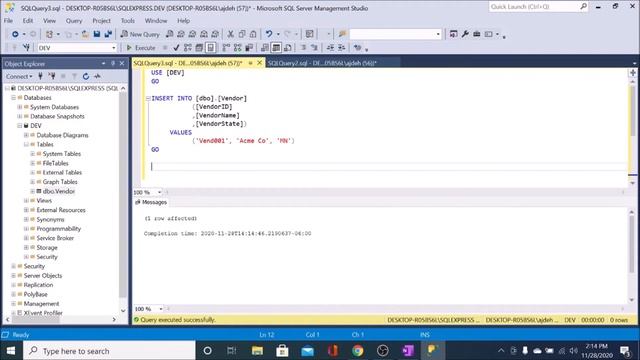 SQL Server: How to insert rows into a table смотреть онлайн