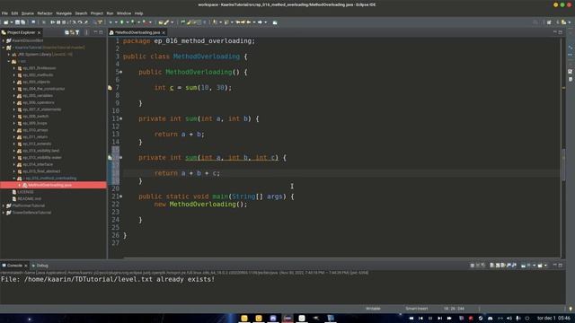 MethodOverloading, Parameters & Arguments - Java TUTORIAL 2022/2023 for BEGINNERS смотреть онлайн