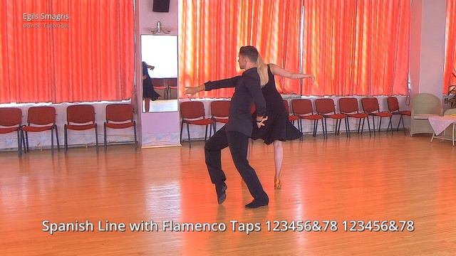 Paso Doble Gold Level Choreography | Spanish Line With Flamenco Taps, Coupe De Pique