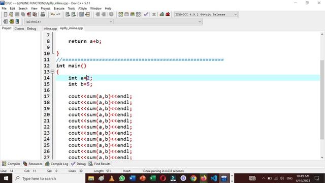 Lec # 33 - [ Inline Function - Concept & Use & Example ] Fundamentals of Programming. смотреть онлайн