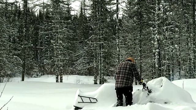 Polaris Widetrak IQ 600 after snowstorm смотреть онлайн