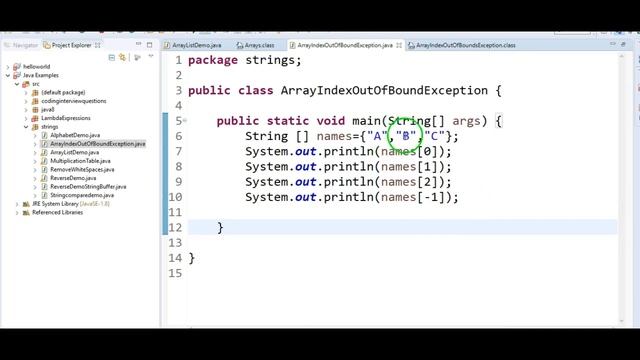 Array Index Out Of Bound Exception in Java with Example смотреть онлайн