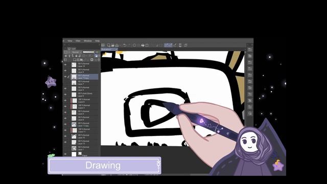 [? Speedpaint] Yatogami Fuma fanart - Youtube Silver Button #digitalart #sketch #speedpaint смотреть онлайн