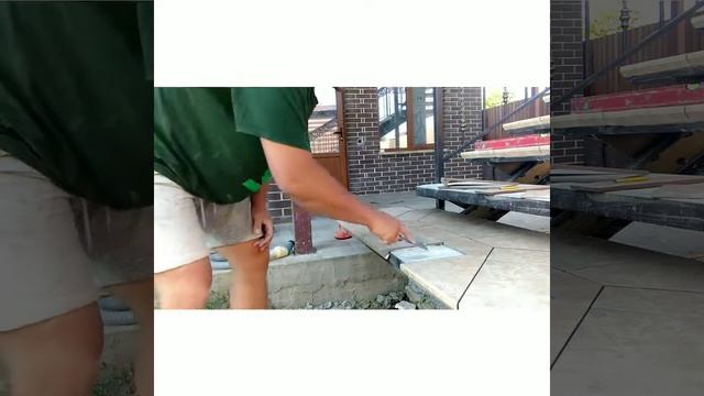 Укладка плитки на ступени . 3 этап - укладка плитки , затирка . смотреть онлайн