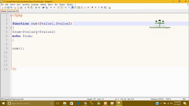 PHP lecture no 17 Function With Arguments смотреть онлайн
