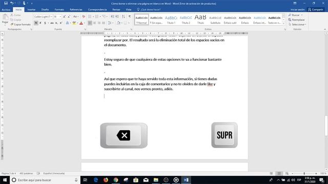 Cómo Borrar o Eliminar una Página en Blanco en Word смотреть онлайн