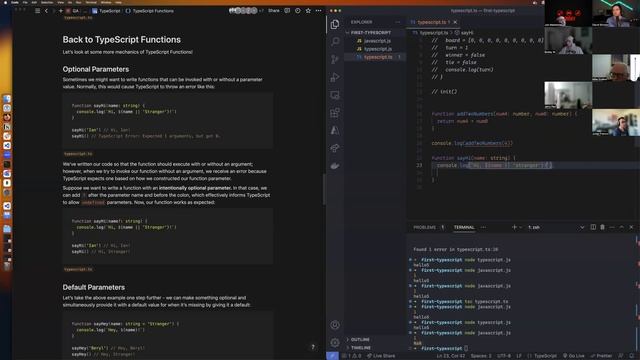 TypeScript Functions смотреть онлайн