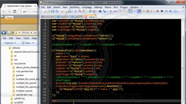 Upload dan Crop dengan PHP dan jQuery, 7, Mengganti Informasi File, jQuery Tutorial смотреть онлайн