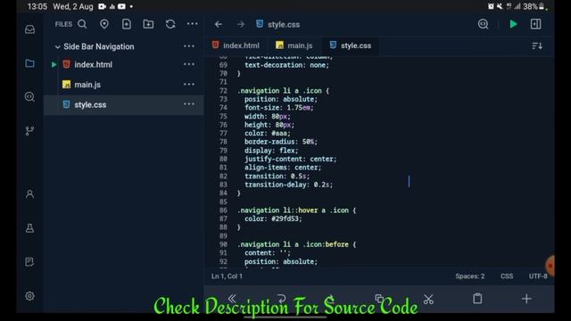 Sidebar Navigation Tabs Menu Design using Html CSS _ Javascript | by Web Warrior смотреть онлайн