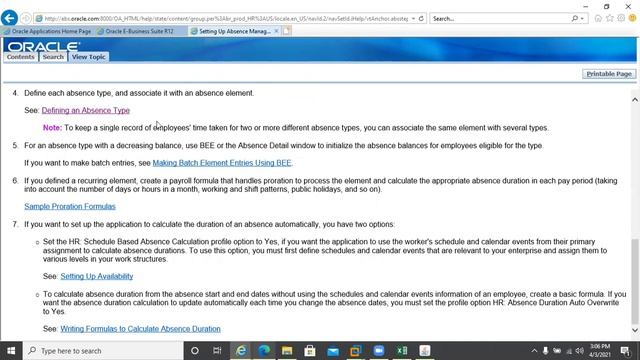 Oracle E-Business Suite HRMS Training Absence Management Part 3 смотреть онлайн