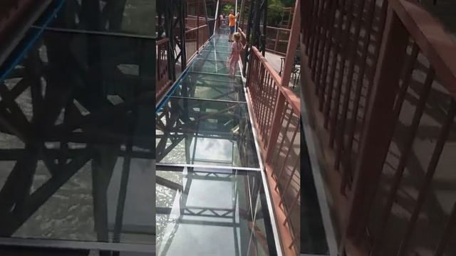 Стеклянный мост в Бзыбском ущелье, Абхазия. 3 августа 2022.