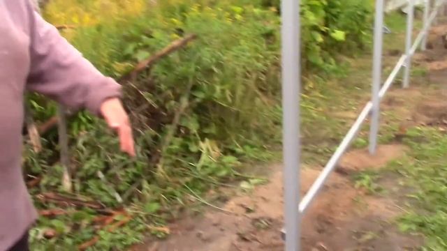 Забор с профильного листа - установили столбы смотреть онлайн