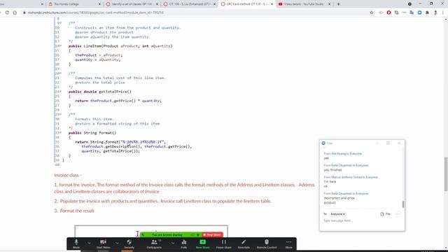 Java Object Oriented design model 5/6 LineItem class, which include a Product class and a quantity смотреть онлайн