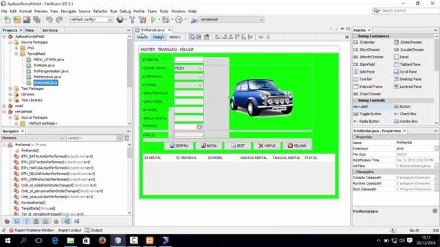Cara Membuat Aplikasi Rental Mobil di Java Netbeans смотреть онлайн