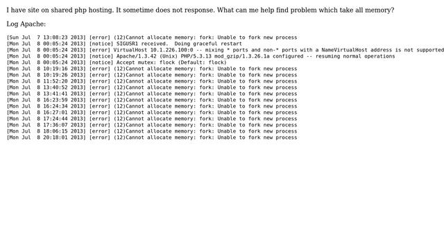 DevOps & SysAdmins: Cannot allocate memory in Apache log on shared PHP hosting смотреть онлайн