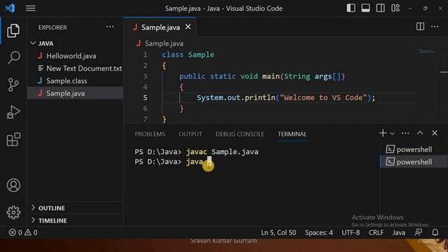 #8.How to Execute Java Program using VS Code смотреть онлайн