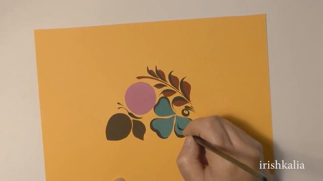 Painting of flower and butterfly, Цветок и бабочка, irishkalia смотреть онлайн