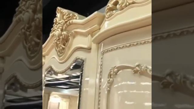 Спальня Джоконда с 3 дверным шкафом Крем глянец Эра мебель . смотреть онлайн