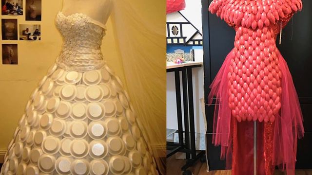 weird dresses from plastic spoons смотреть онлайн