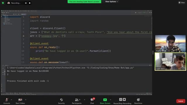 Camp K12 TV Ep 44- Cade (Grade 6, USA) Python Developer codes a Joke Bot for Discord смотреть онлайн