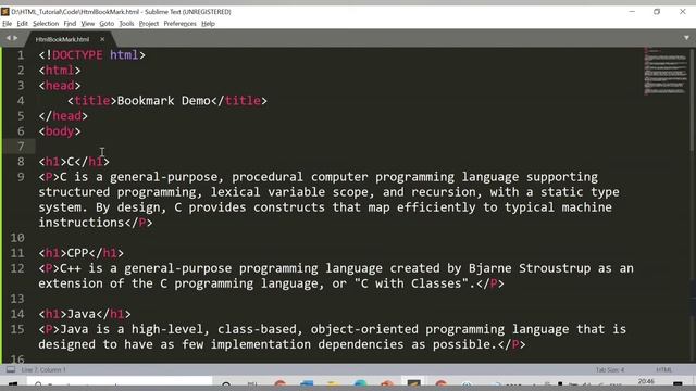 HTML Bookmark | How to Create bookmarks in Html смотреть онлайн