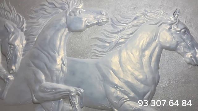 BEK ARTdan yangi ish burtma oq otlar . барельеф красивые белые лошади.🐎🐎🐎 смотреть онлайн