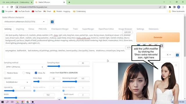 Jisoo - Stable Diffusion LoRA Google Colab Setup смотреть онлайн