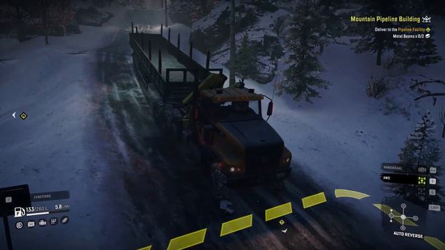 Snowrunner: Аляска — Горная река | Доставка в горы и Трубопровод в горах | эпизод 25 смотреть онлайн