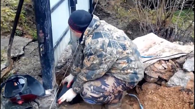 Монтаж откатных ворот на винтовых сваях