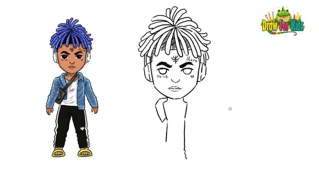 how to draw and coloring xxxtentacion easy step by step смотреть онлайн