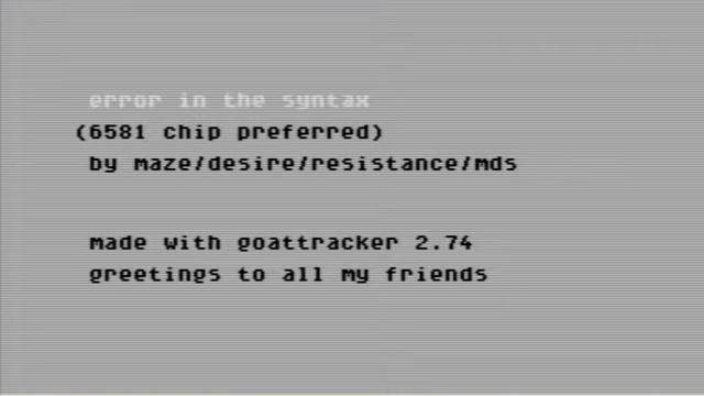 C64 Music: Error in the Syntax by mAZE! Released At :Syntax 2020! смотреть онлайн