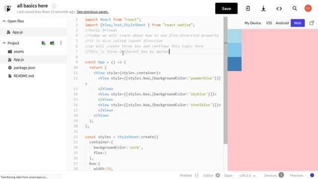 how to use Flex Direction property in react native | react native tutorial for beginners in hindi смотреть онлайн