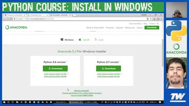 Instalación de Python 3.x (Spyder, Jupyter Notebook) en Windows 10 64 bits смотреть онлайн